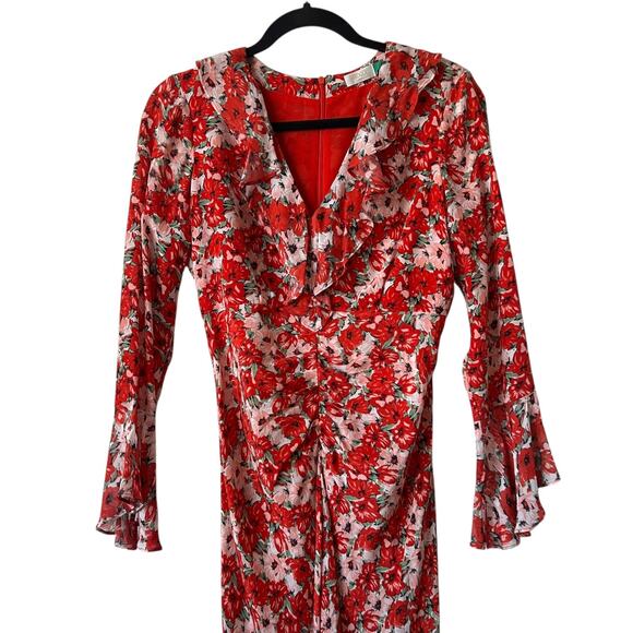 Rixo London Coleen Diana Floral Midi Dress Size XS - Picture 5 of 16